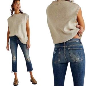 MOTHER The Insider Step Frey Wicked Wildflower Jeans Size 26